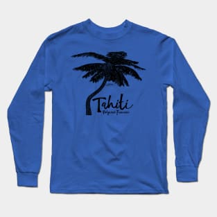 Tahiti, French Polynesia, Palm Tree Long Sleeve T-Shirt